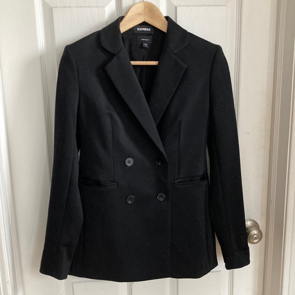 Black double breasted blazer - XS